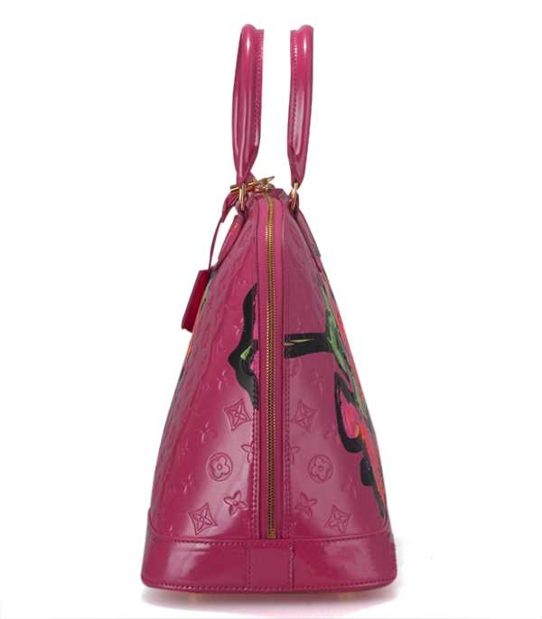 Cheap Replica Louis Vuitton Monogram Vernis Roses Alma MM M93725 Red - Click Image to Close